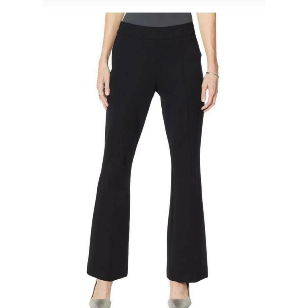 Colleen Lopez Women's Flare-Leg Ponte Pants Stretch Soft Petite XSP, Black XS